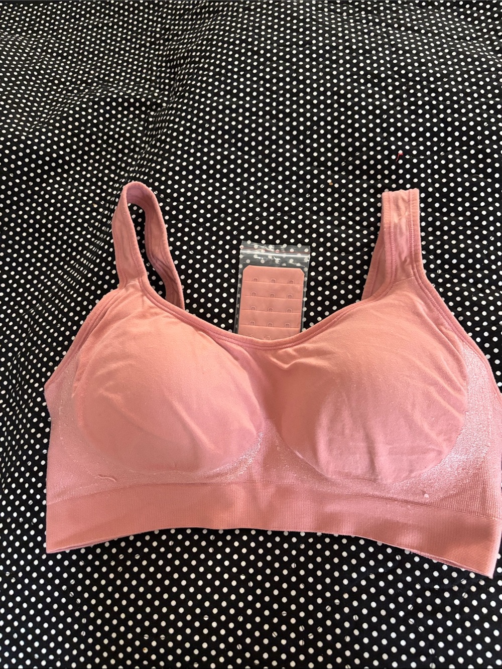 Wireless Underoutfit Pink Comfort Bra with Wide Straps
